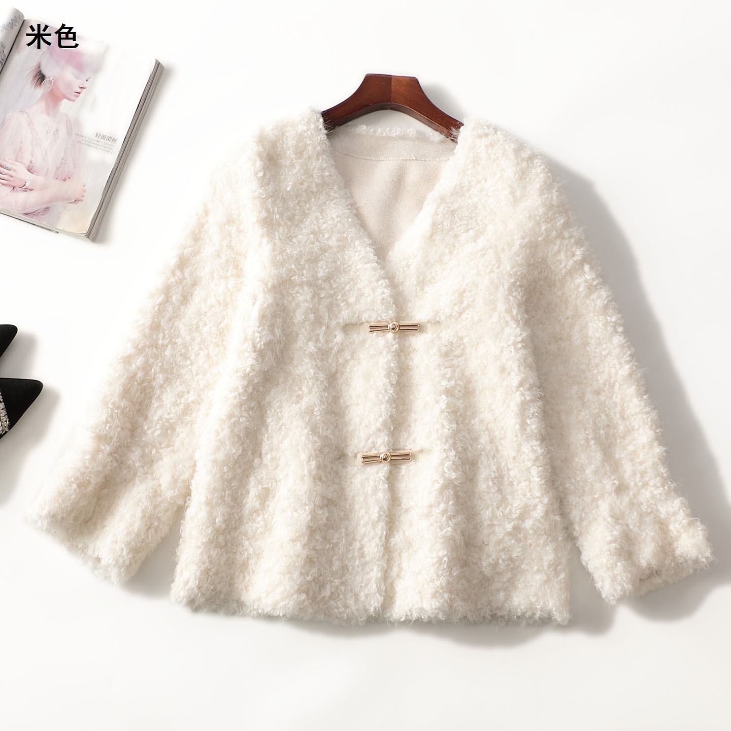 247726 冬外套 女中长款长袖单排扣