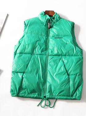250015 冬羽绒服 女中长款无袖拉链.M