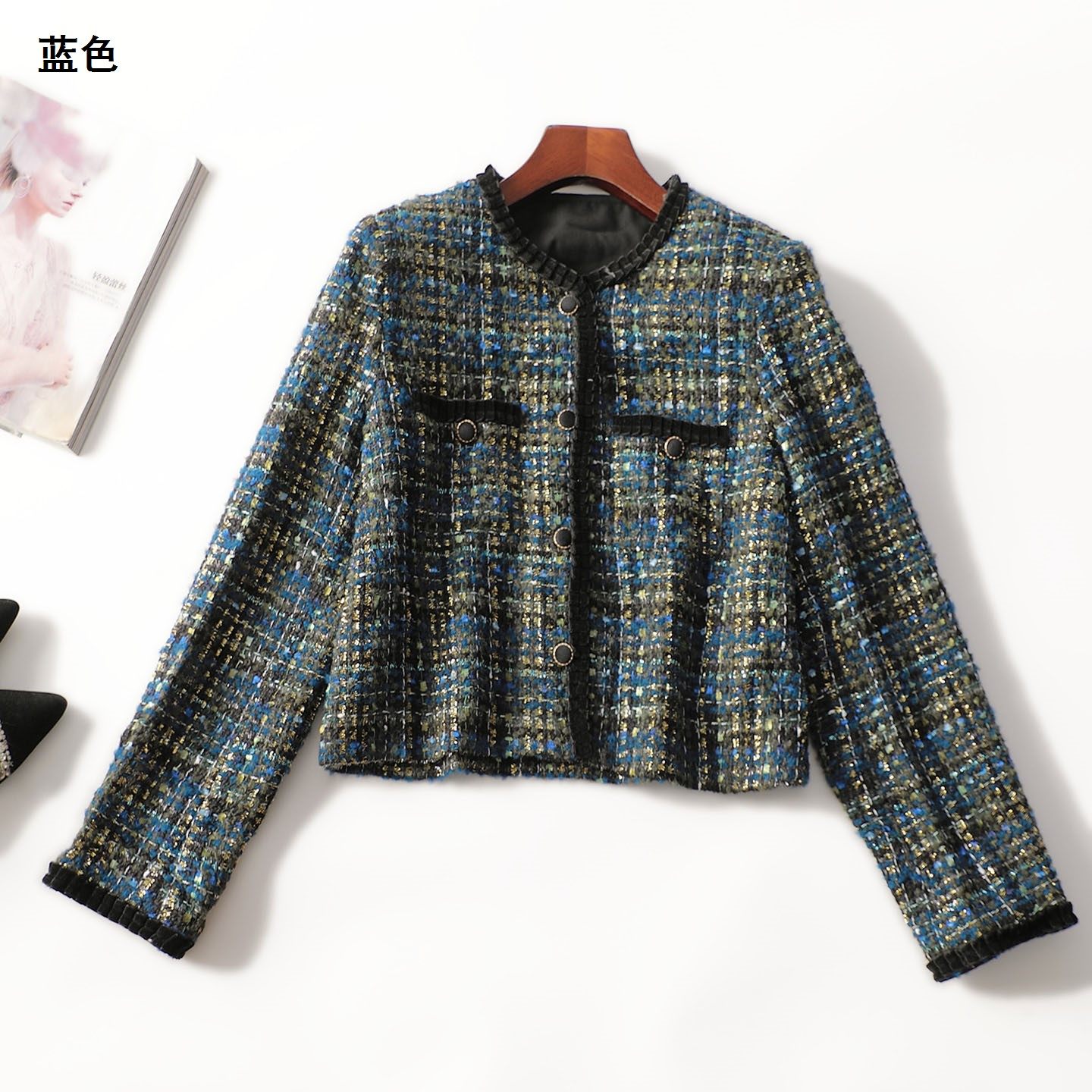 412486 冬短款单排扣长袖外套,女装/女士精品,短外套,淘宝优惠券,粉丝福利购,淘宝优惠卷