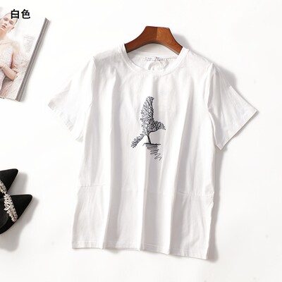 414405 夏T恤 女中长款短袖套头.M.L.3XL.XL
