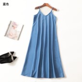 深圳女加长款 411278 夏连衣裙 V领现货