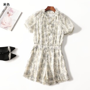 411827 夏连体裤 深圳女长款短袖V领.S.M.L.XL