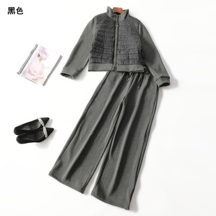 【次品】413178 羽绒服裤子套装少腰绳