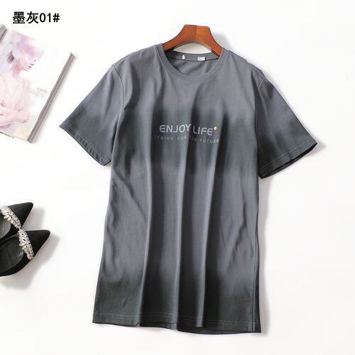 505082 夏T恤 女中长款短袖.3XL
