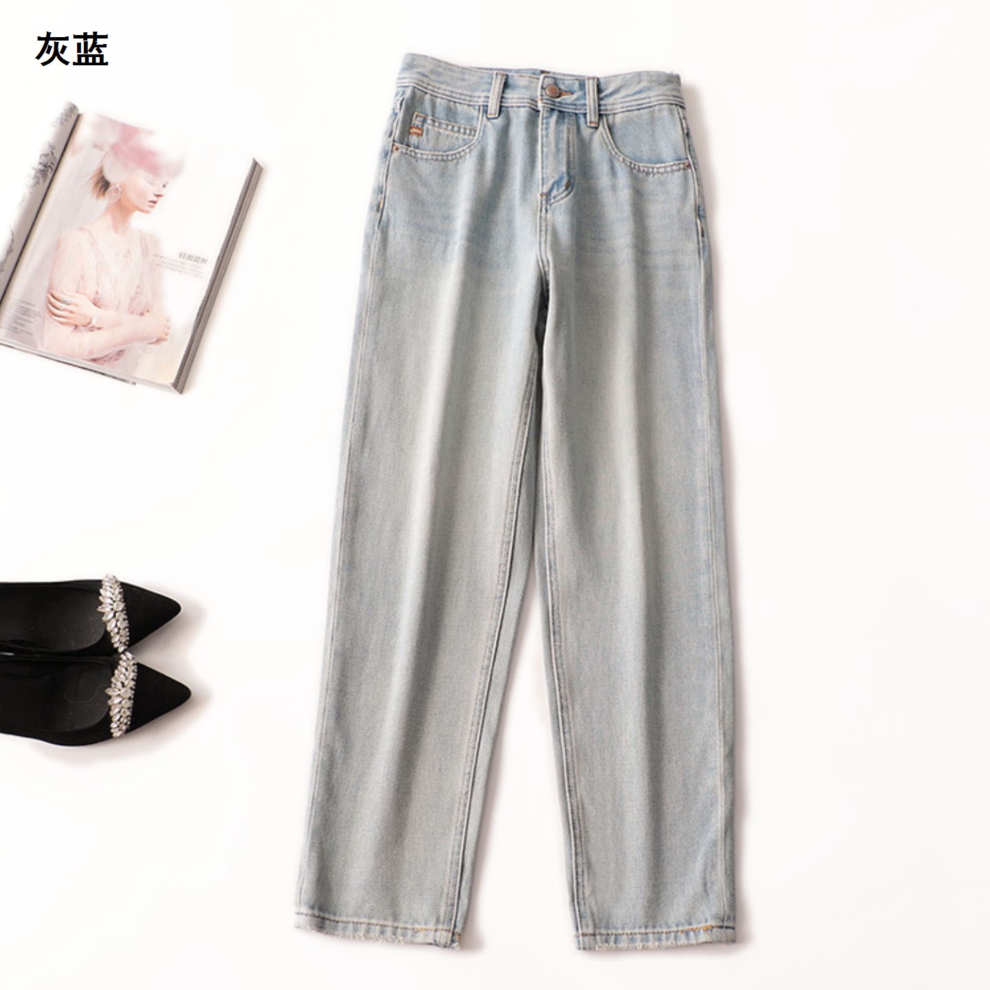 409863 秋牛仔裤 深圳女长款现货