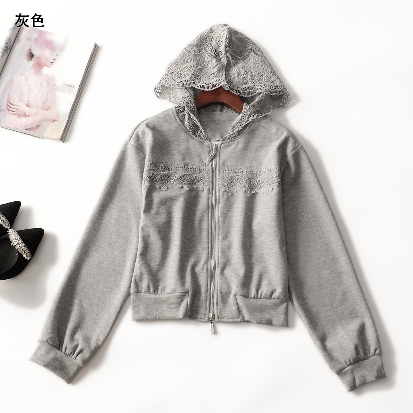 247680 秋短款拉链长袖外套,女装/女士精品,短外套,淘宝优惠券,粉丝福利购,淘宝优惠卷