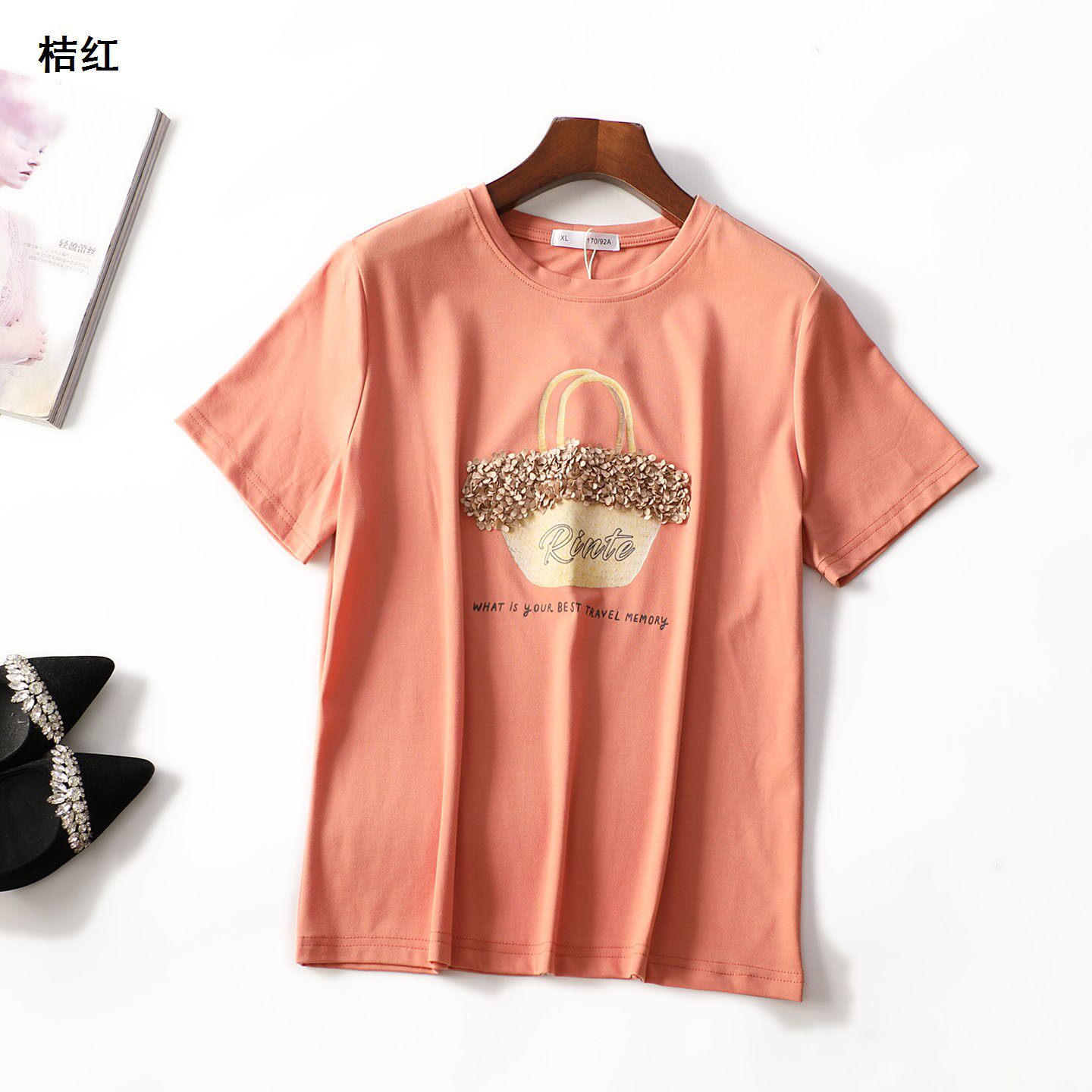 249252 夏T恤 女中长款短袖套头.L.XL.2XL.3XL.4XL