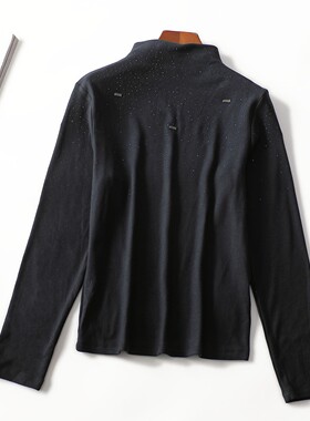 413573新款女装超值精品亲肤柔软高弹保暖加绒中长款套头长袖上衣