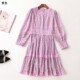 243827 圆领 长袖 秋连衣裙 深圳女长款