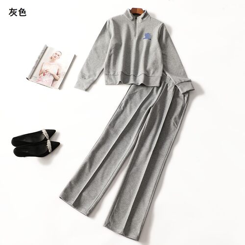 249986 秋卫衣裤子套装 女长款长袖套头.L.XL.2XL.3XL.4XL