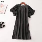 243049 圆领 短袖 夏连衣裙 女长款
