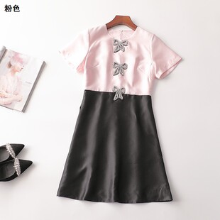 连衣裙 圆领短袖 408007 春长款