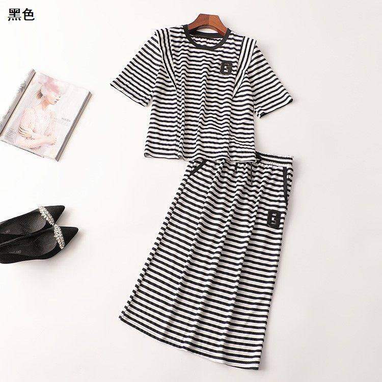 409124 夏T恤半身裙套装 深圳女中长款五分袖圆领,女装/女士精品,时尚套装,淘宝优惠券,粉丝福利购,淘宝优惠卷
