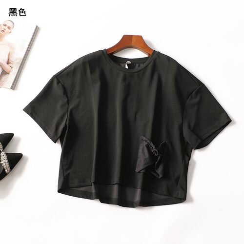414500 夏T恤 女中长款短袖套头.S.M.L