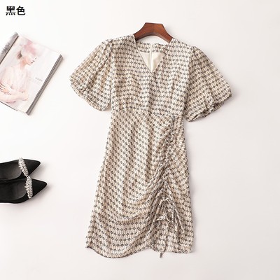 242793 夏连衣裙 深圳女长款短袖V领