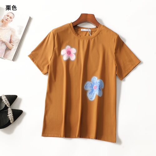 249731 夏T恤 女中长款短袖套头.L.XL.2XL.3XL.4XL