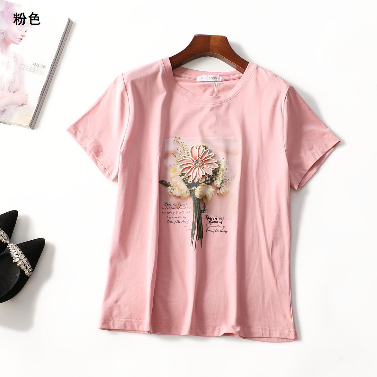 249278 夏T恤 女中长款短袖套头.L.XL.2XL.3XL.4XL