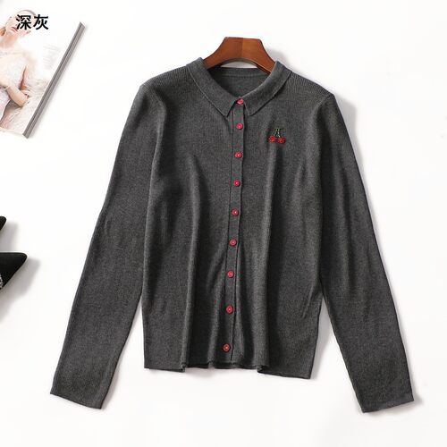 249900 秋毛衣 女中长款长袖单排扣.XL.2XL.3XL.4XL