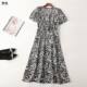 411325 V领 短袖 夏连衣裙 深圳女加长款