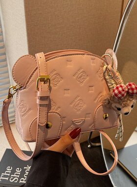 2026夏季新款斜挎包其他拉链均码带挂件PU2025年春季小包包女包