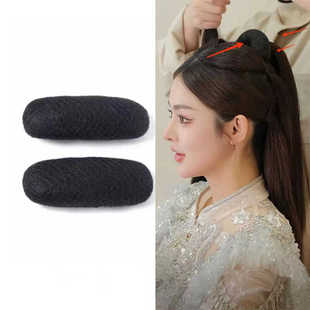 中式造型顶区发包假发包垫发包全假发丝手作圆扁牛角包打底头顶发