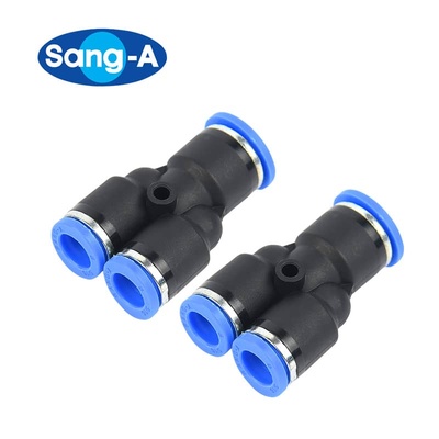 【清仓价韩国SANG-A相阿气动省力快速接头Y型三通GPY 06/08/10/12