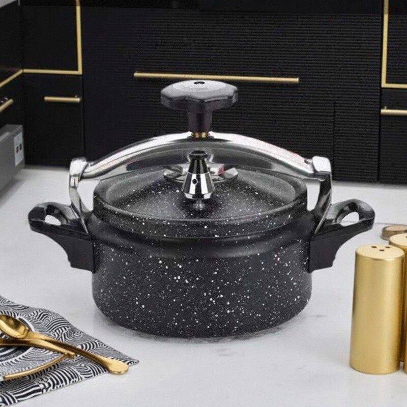 迷你高压锅小商用燃气电磁炉通用防爆家用压力锅酒店饭店1-2-3人