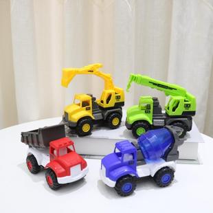 城市工程车宝宝惯性玩具车子搅拌车挖土机卸装车男孩汽车模型套装