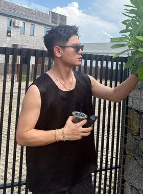 桑蚕丝吊带香云纱上衣背心