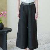 复古 龟纹中国风香云纱女端庄优雅阔腿休闲裤 相许 三重门2026新款