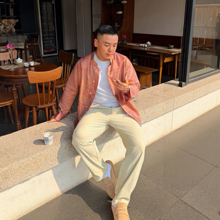 2026新款 粉山云三重门夏季 真丝欧根纱唐装 衣服外套男款 防晒衣衬衫