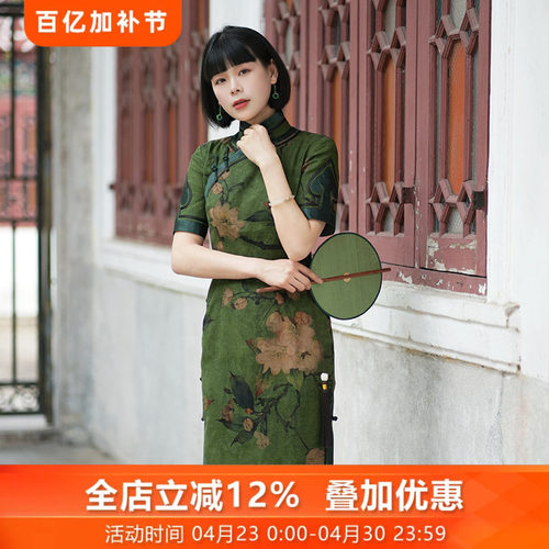 纯手工盘扣旗袍复古女装