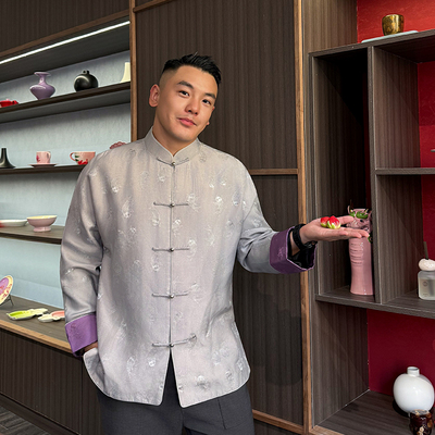 真丝正绢桑蚕丝非遗唐装盘扣外套