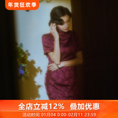 传统妈妈婚宴礼服旗袍女新款 梦中人 三重门花罗真丝春秋经典 2024