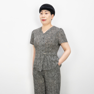 时尚妈妈套装夏装两件套女休闲洋气修身2026新款女装套装轻薄舒适