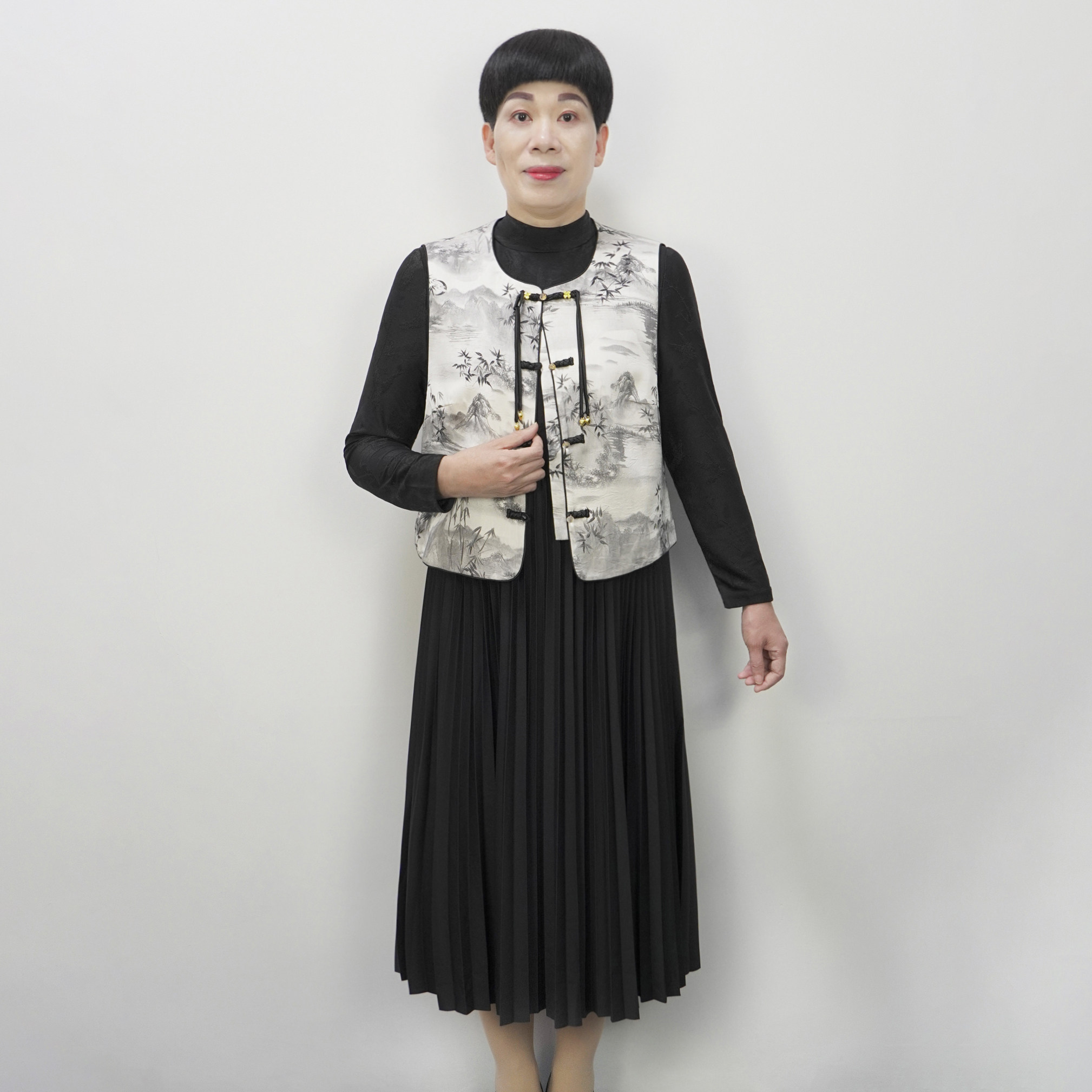 洋气妈妈套装春装两件套裙子马甲2026新款女装套装休闲气质减龄女