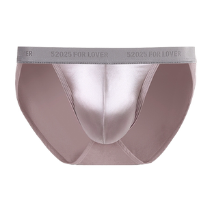 【3件8折】52025桑蚕丝男士三角内裤男生高叉U凸性感低腰透气
