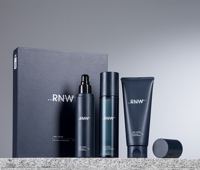 rnw男士护肤品爽肤水净爽控油水乳套装 洁面补水保湿乳液三件套盒