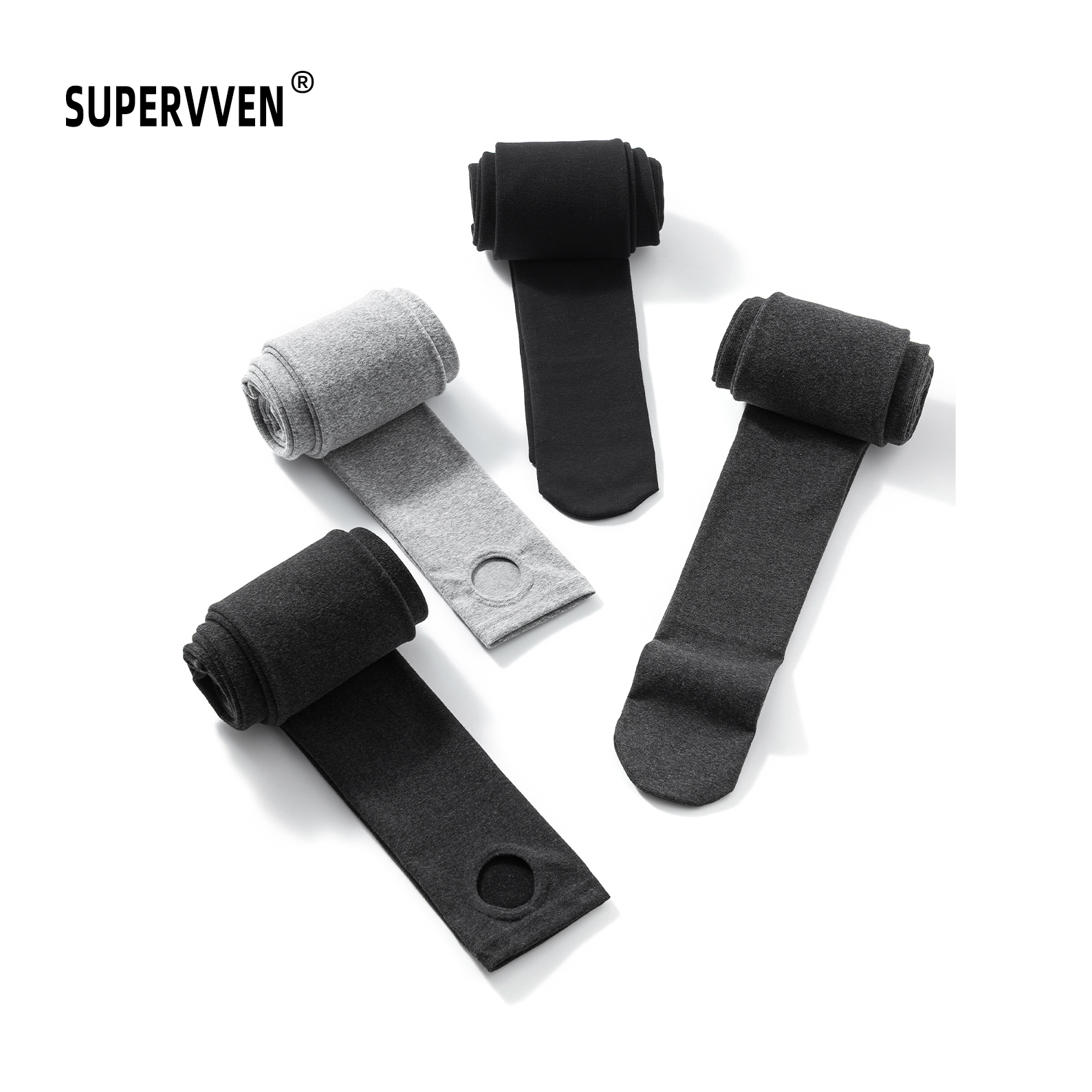 超级文 双鲤迢迢分段微压精梳棉连裤袜