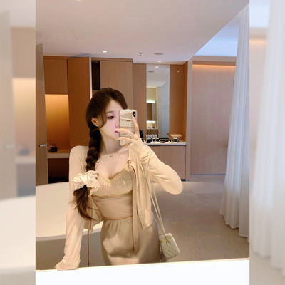 【春日之约】系带针织开衫外套