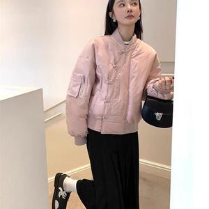 炸街复古中国风新款小众加厚棉服棒球外套小个子秋冬棉衣棉袄女
