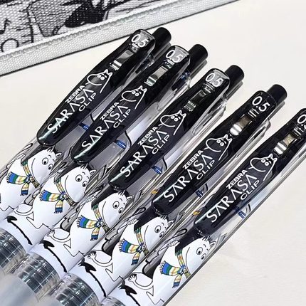 新品ZEBRA斑马姆明限定MOOMIN联名款JJ15按动中性笔黑色水性笔0.5