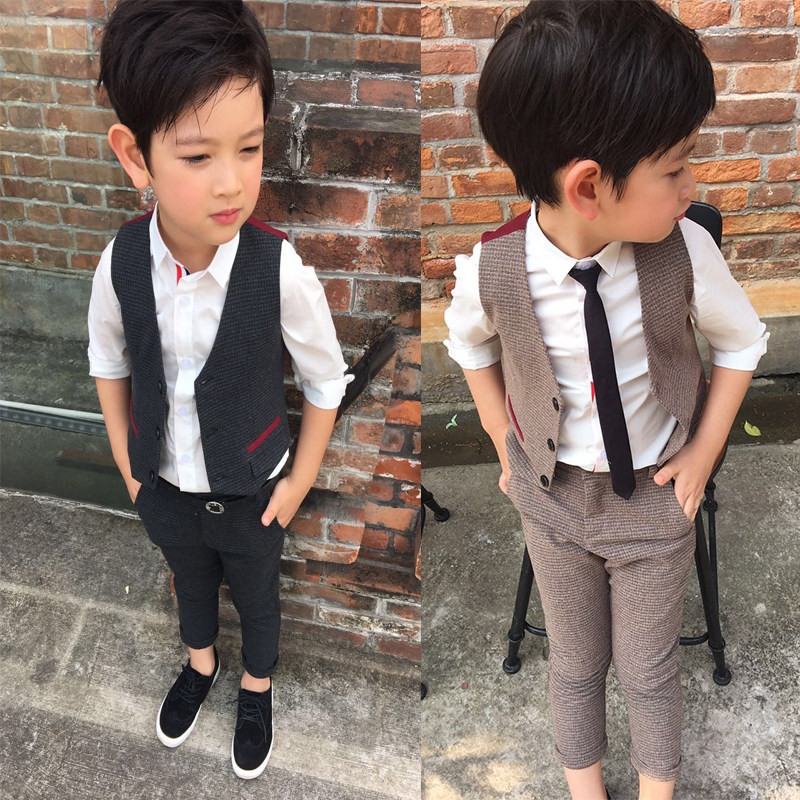 儿童礼服2019春秋新款马甲套装男宝宝主持人演出表演服花童韩版潮|msdalam kategori Kanak-kanak/Bayi/Keluarga dipasang, Vest - dari Buy2taobao.com untuk memberikan perkhidmatan ejen Taobao profesional membeli