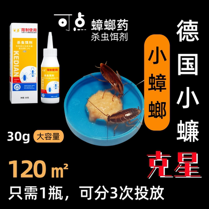 可点[蟑一丁]蟑螂药德国小蠊专杀家用强效灭除广东小强本店第一名