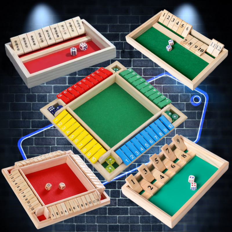 四面彩色翻牌木质翻牌休息玩具