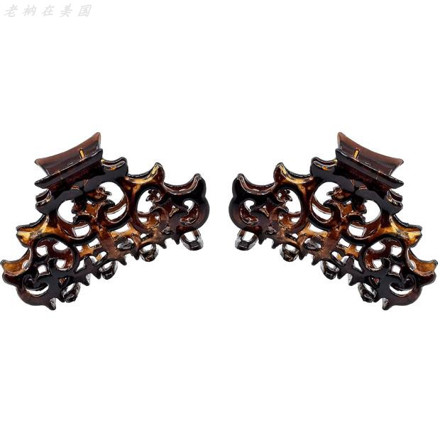 现货章小蕙法国醋酸玳瑁色抓夹