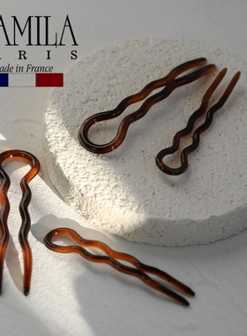 现货章小蕙Camila Paris/卡蜜拉发卡法国U型夹盘发神器花苞丸子头