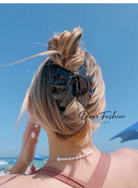 xl多发量长齿抓夹现货章小蕙Camila Paris卡蜜拉法国丸子头南瓜夹