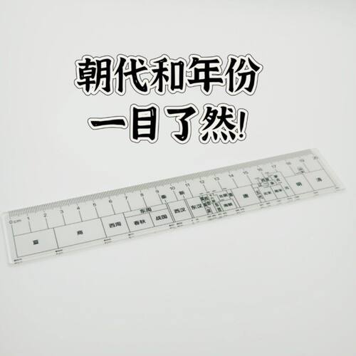 中国朝代历史创意透明直尺便携