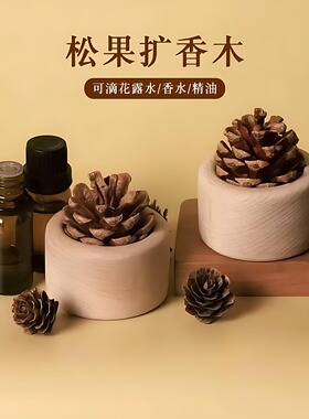 扩香木松果车载无火香薰精油